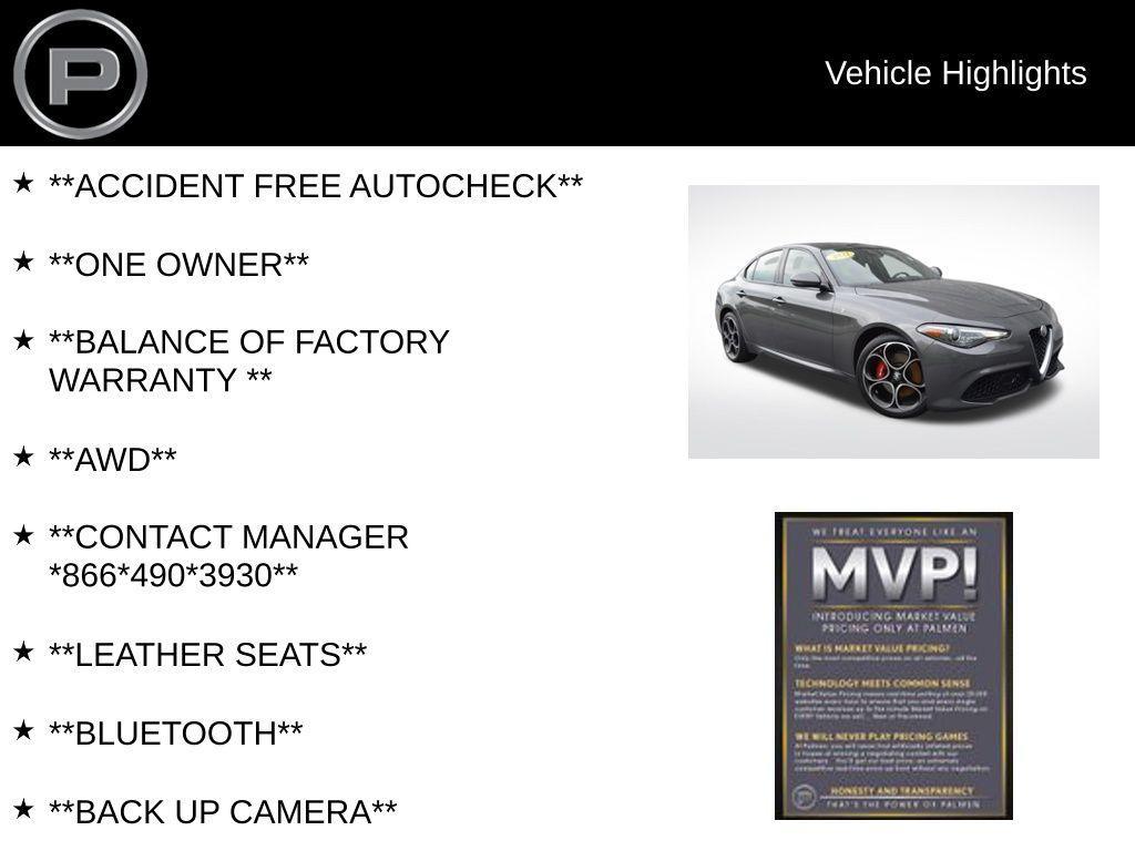 used 2022 Alfa Romeo Giulia car, priced at $27,998