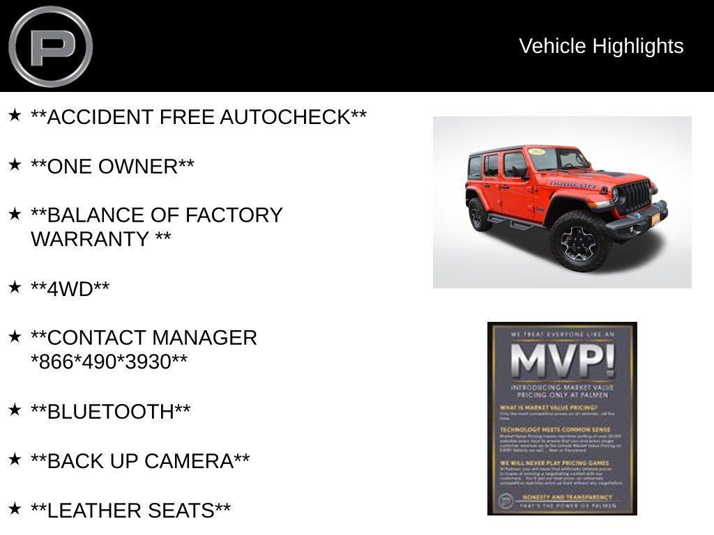 used 2022 Jeep Wrangler Unlimited 4xe car, priced at $34,700