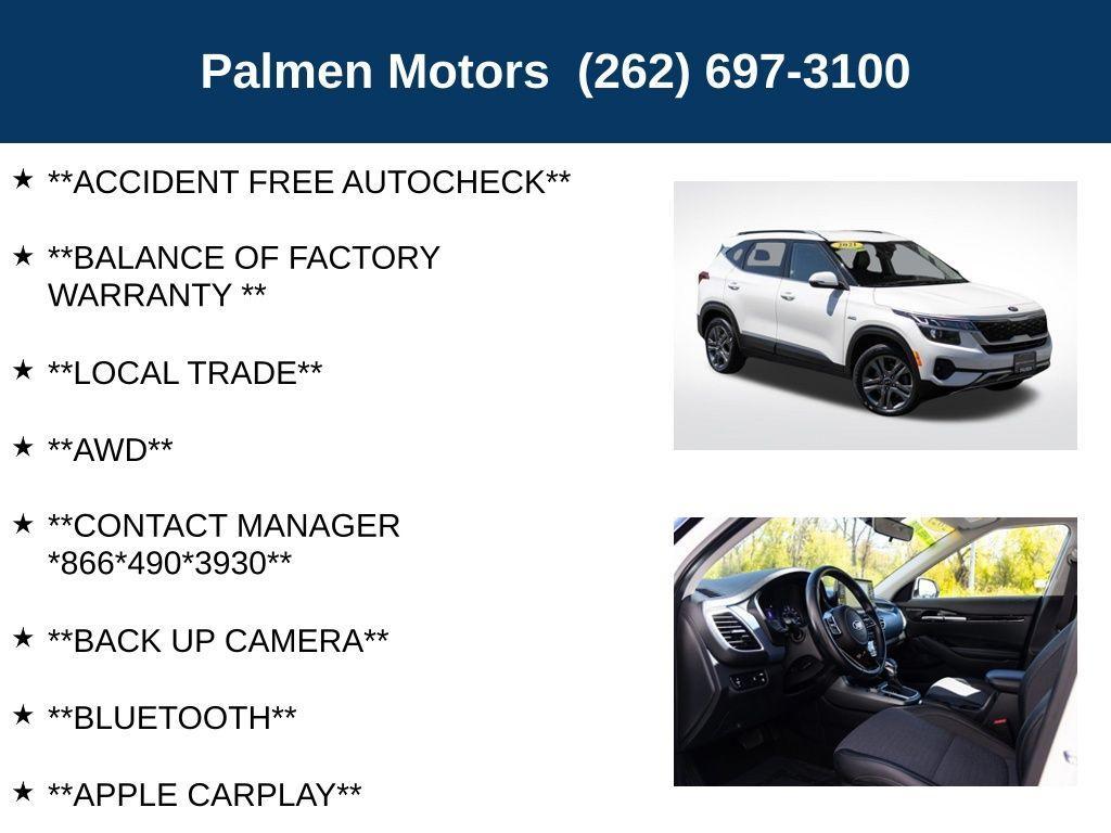 used 2021 Kia Seltos car, priced at $18,500