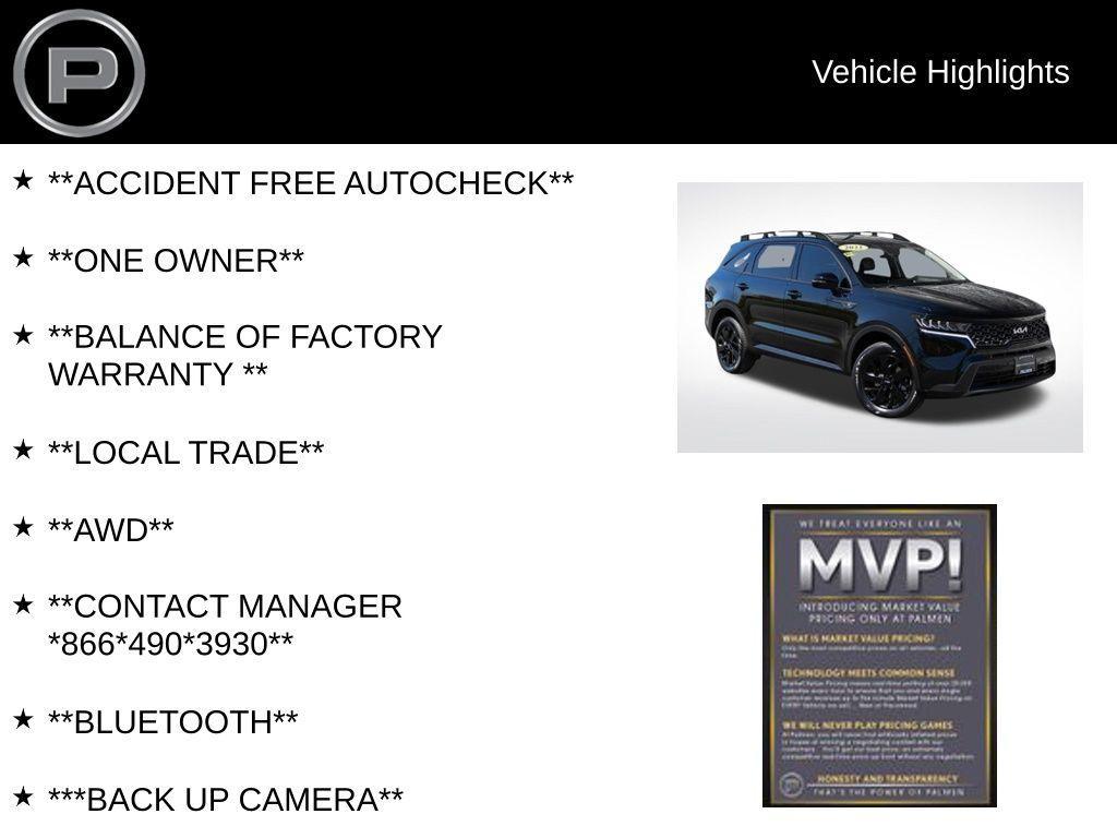 used 2022 Kia Sorento car, priced at $28,000