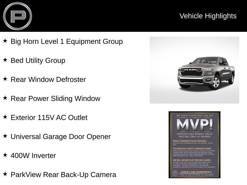new 2025 Ram 1500 car, priced at $61,055