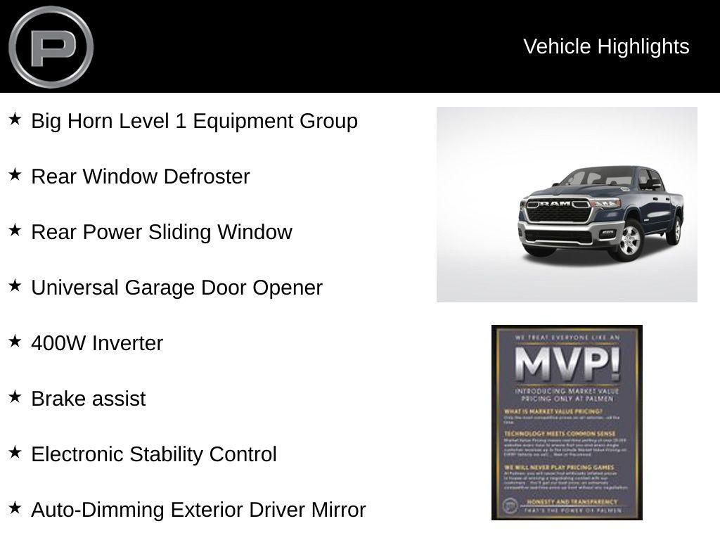 new 2025 Ram 1500 car, priced at $56,330