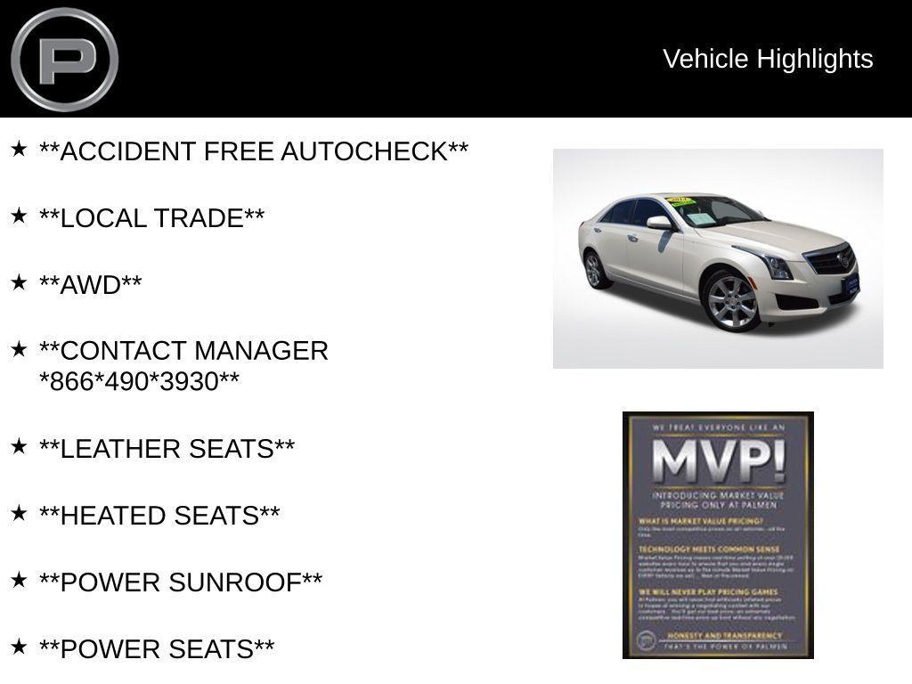used 2014 Cadillac ATS car, priced at $10,000