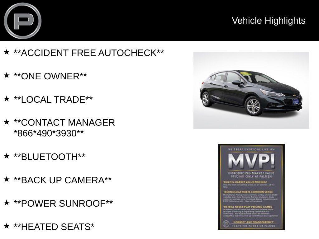 used 2018 Chevrolet Cruze car, priced at $16,998