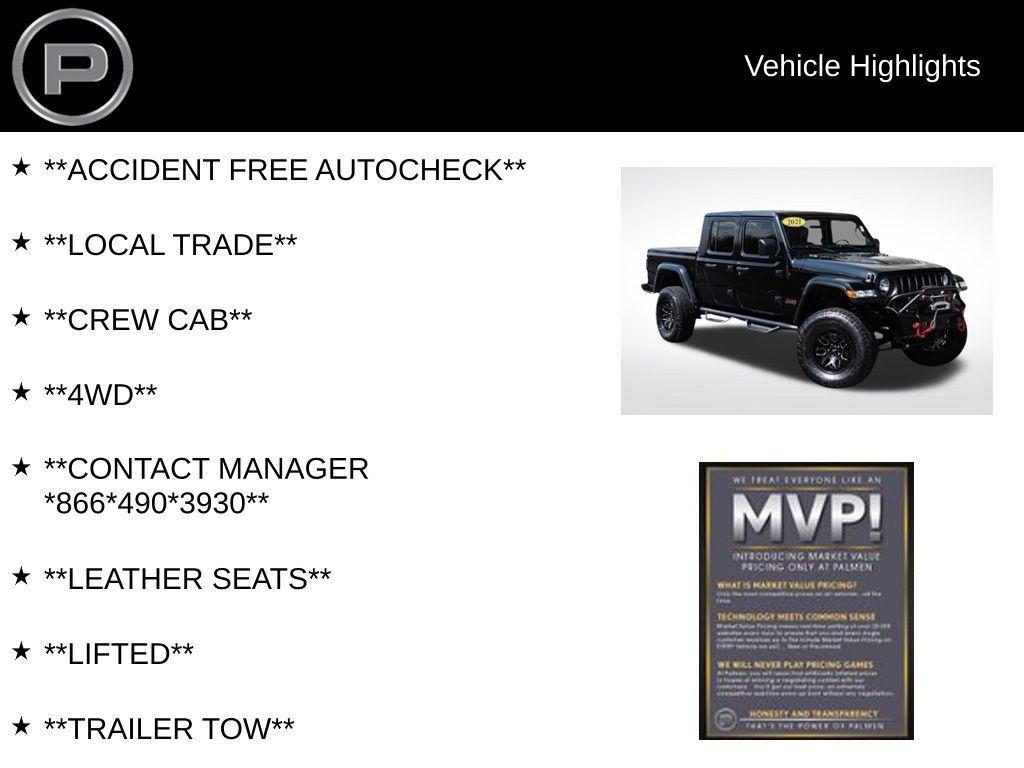 used 2021 Jeep Gladiator car, priced at $34,000