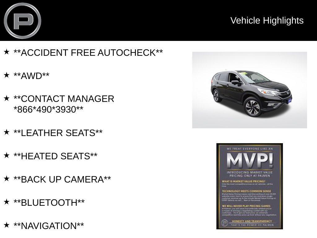used 2015 Honda CR-V car, priced at $18,998