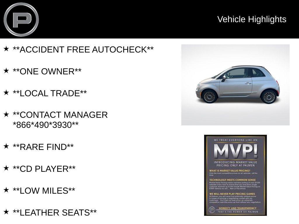 used 2012 FIAT 500C car, priced at $9,995