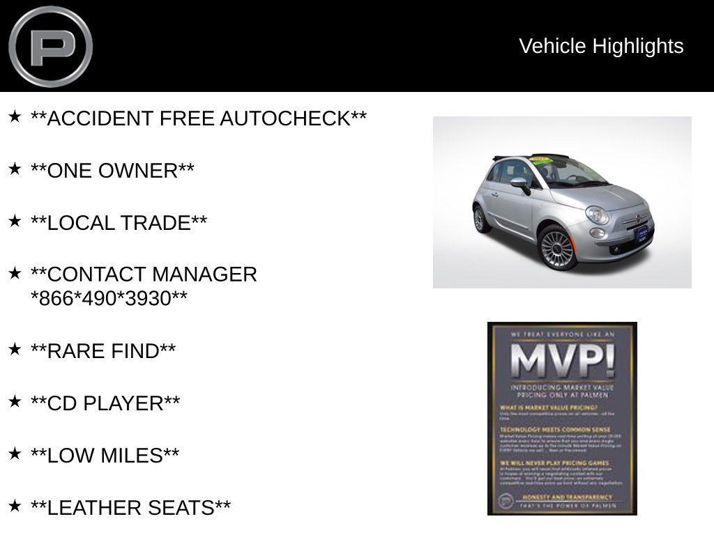 used 2012 FIAT 500C car, priced at $7,900