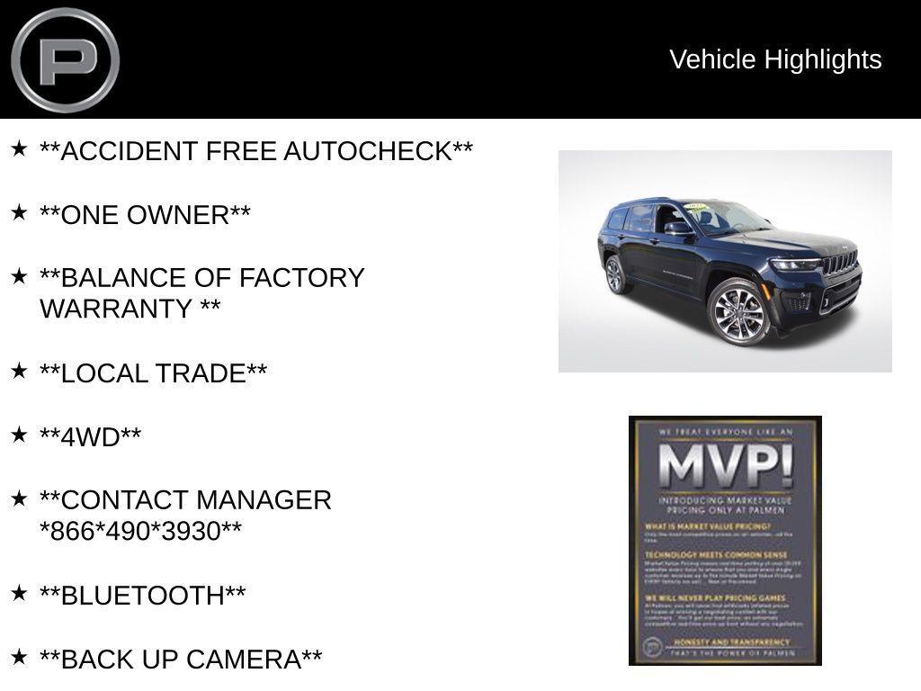 used 2022 Jeep Grand Cherokee L car, priced at $35,998