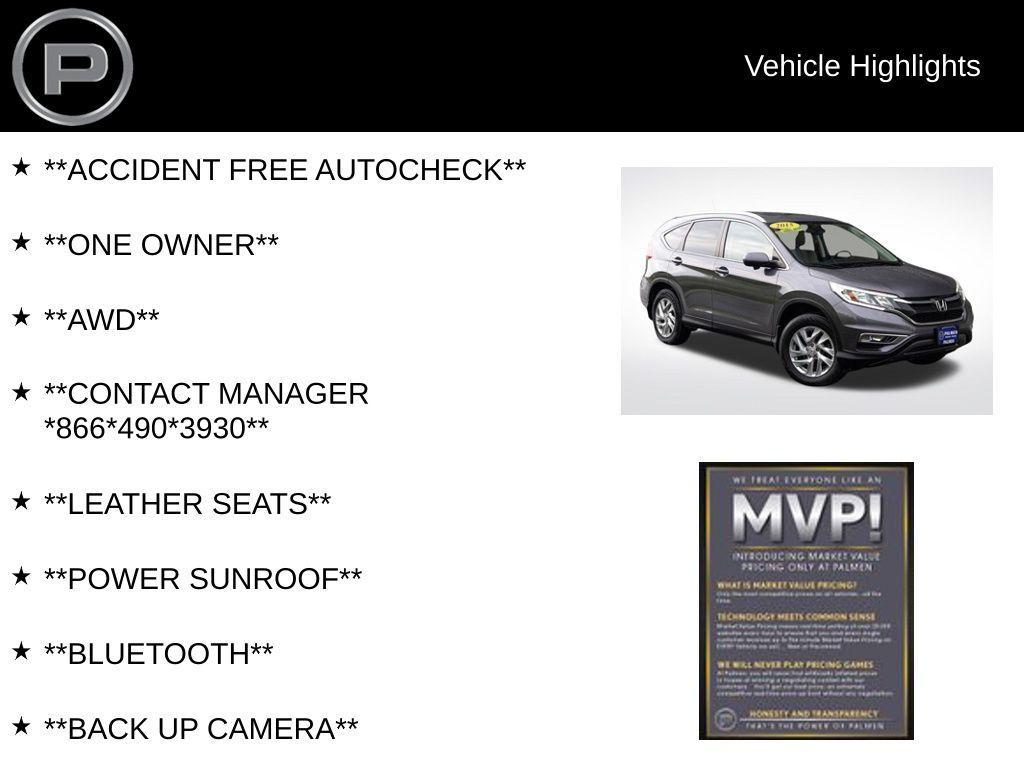 used 2015 Honda CR-V car, priced at $12,500
