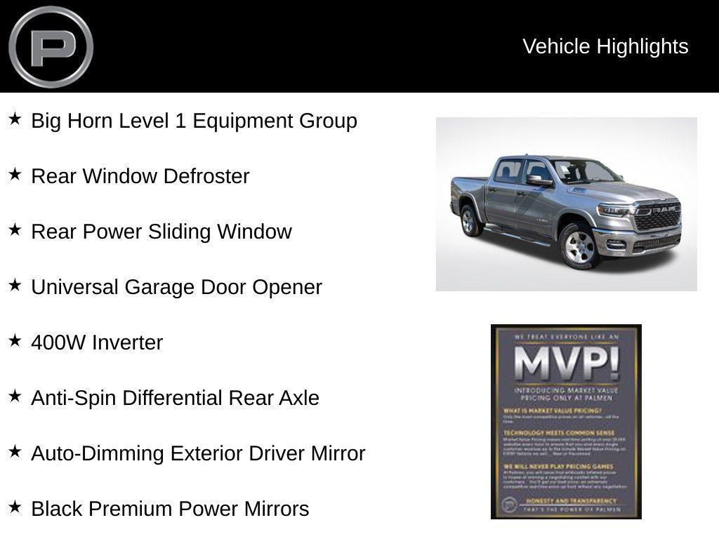 new 2025 Ram 1500 car, priced at $54,325