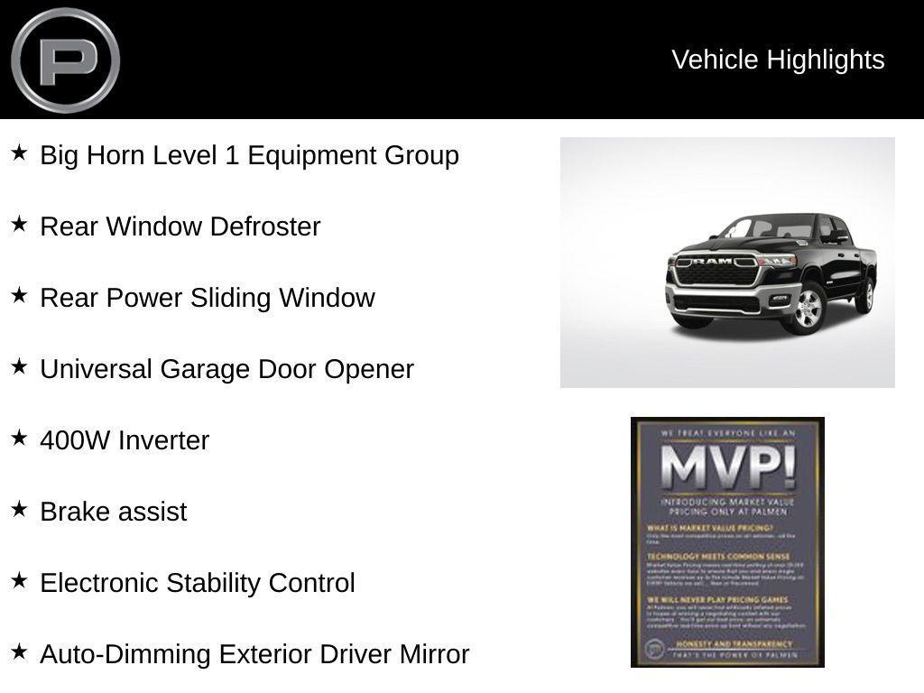 new 2025 Ram 1500 car, priced at $56,280