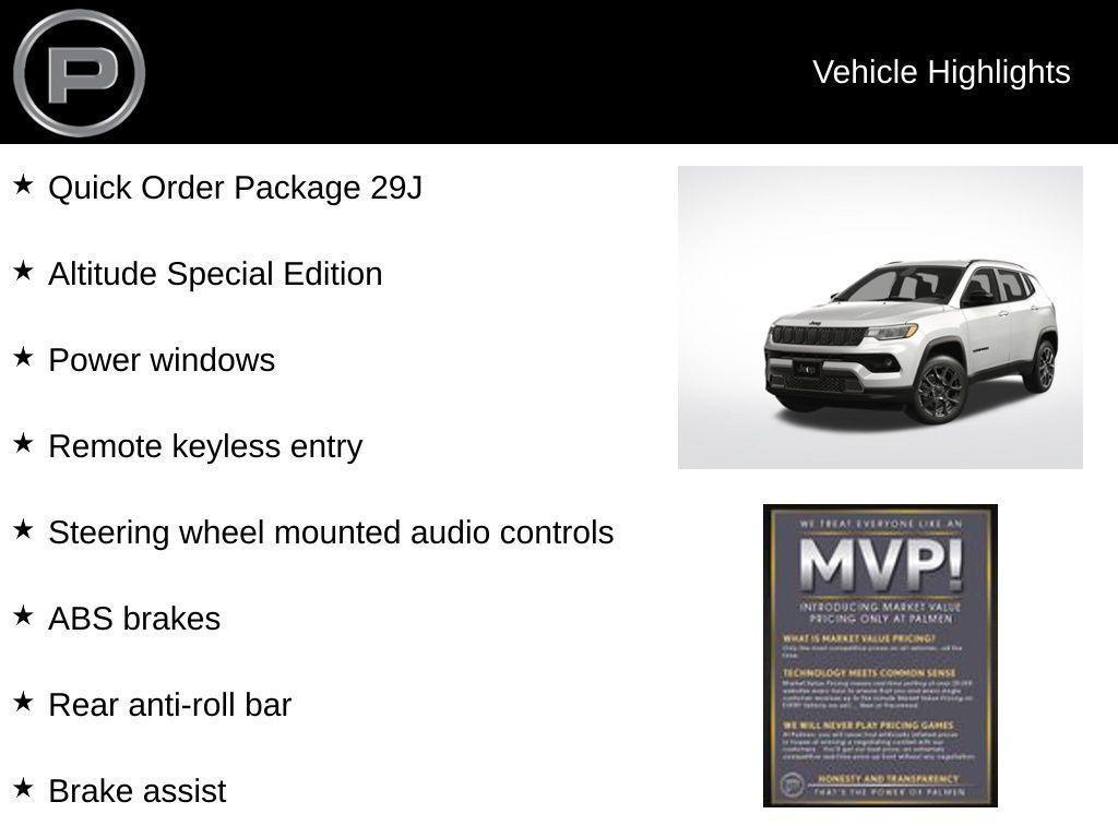 new 2025 Jeep Compass car, priced at $28,084
