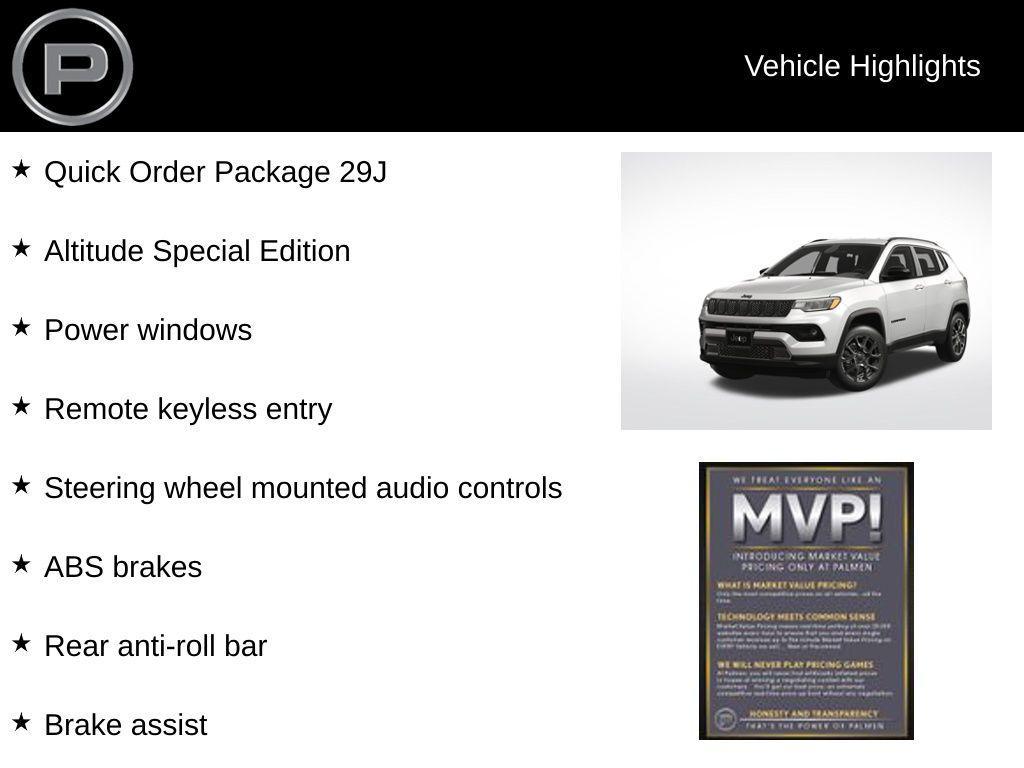 new 2025 Jeep Compass car, priced at $28,084