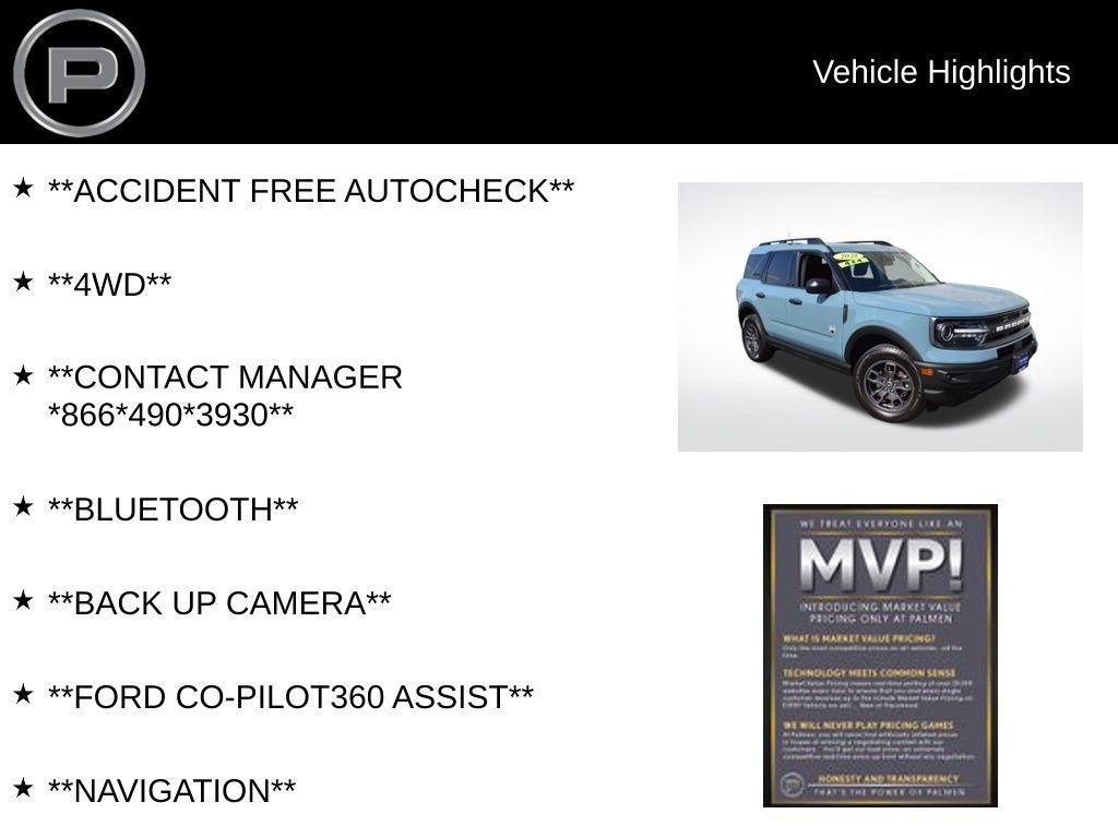 used 2021 Ford Bronco Sport car, priced at $22,000