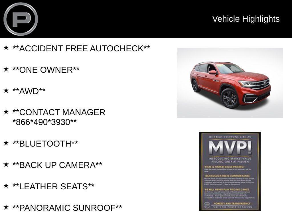 used 2021 Volkswagen Atlas car, priced at $20,900