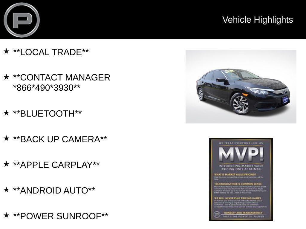 used 2017 Honda Civic car, priced at $14,000