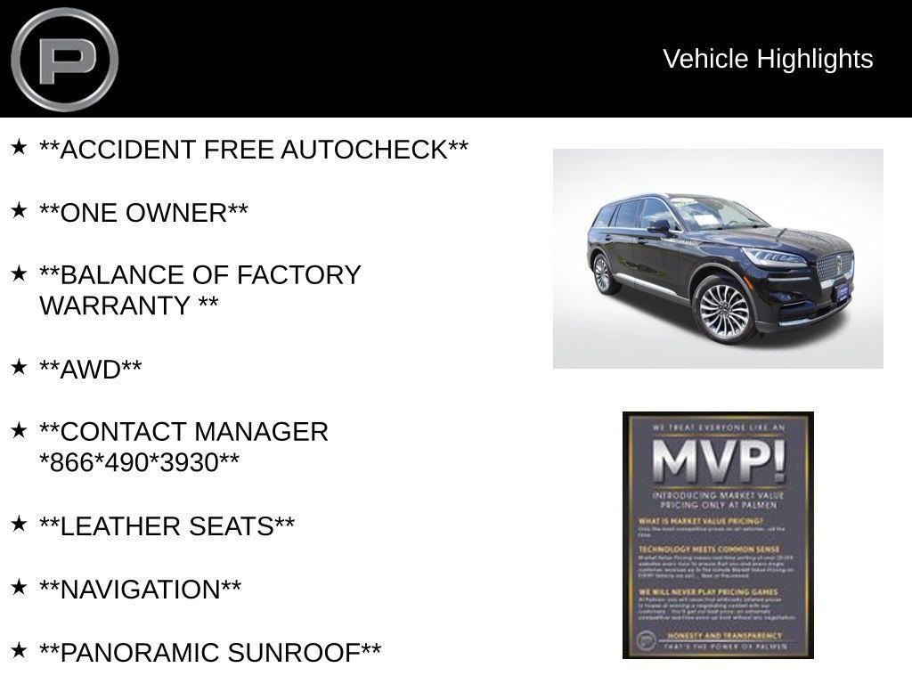 used 2023 Lincoln Aviator car, priced at $52,500