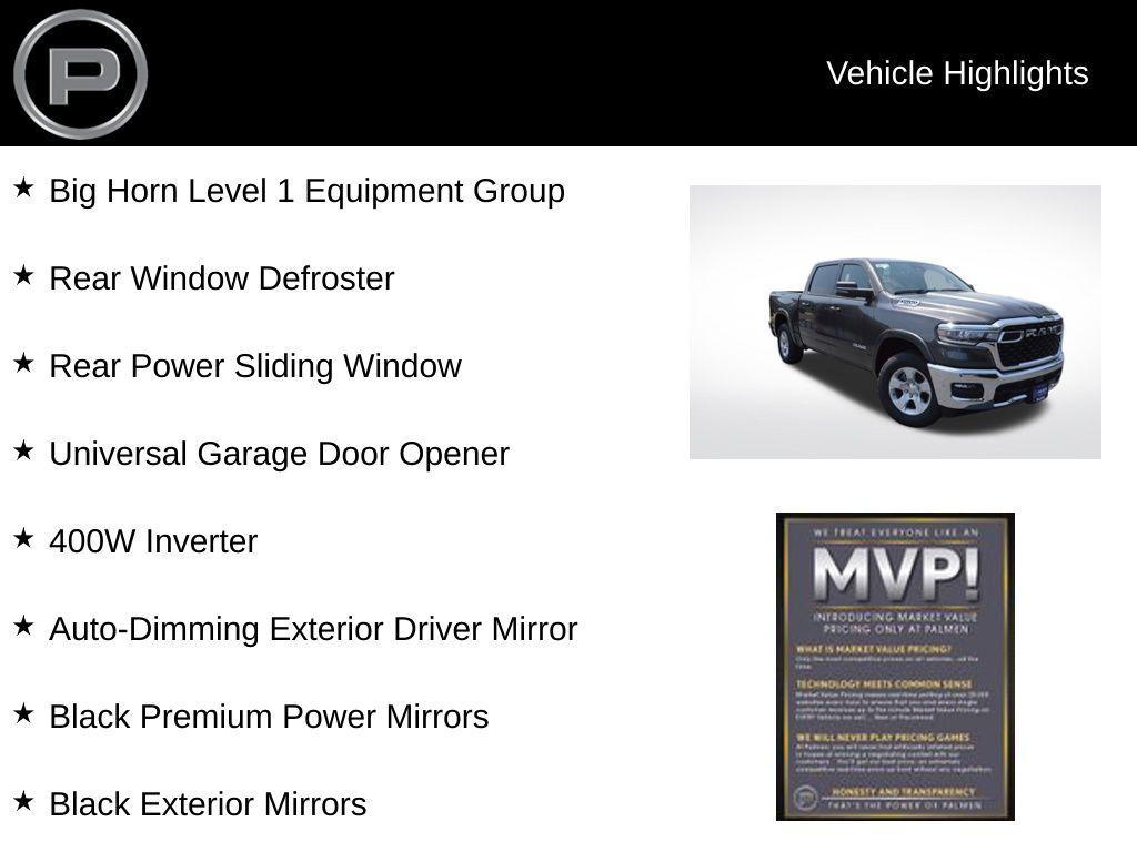 new 2025 Ram 1500 car, priced at $59,125