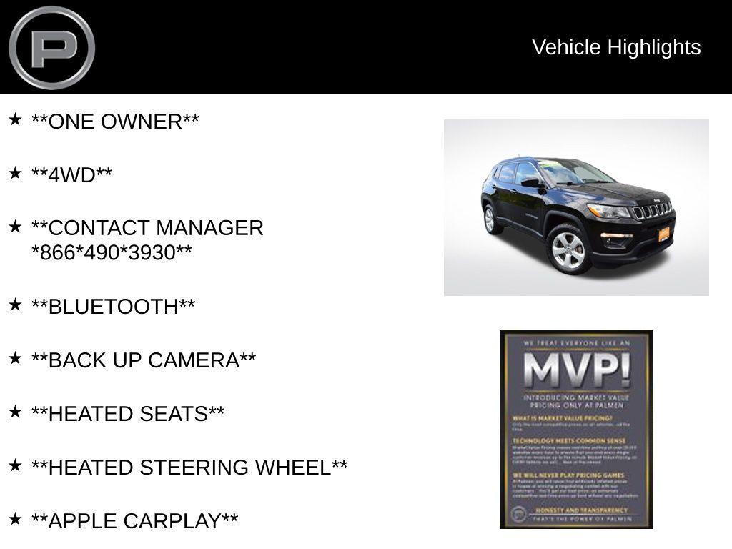 used 2020 Jeep Compass car, priced at $17,300