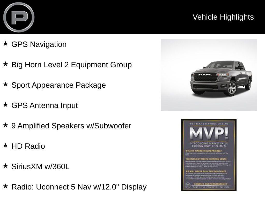 new 2025 Ram 1500 car, priced at $63,735