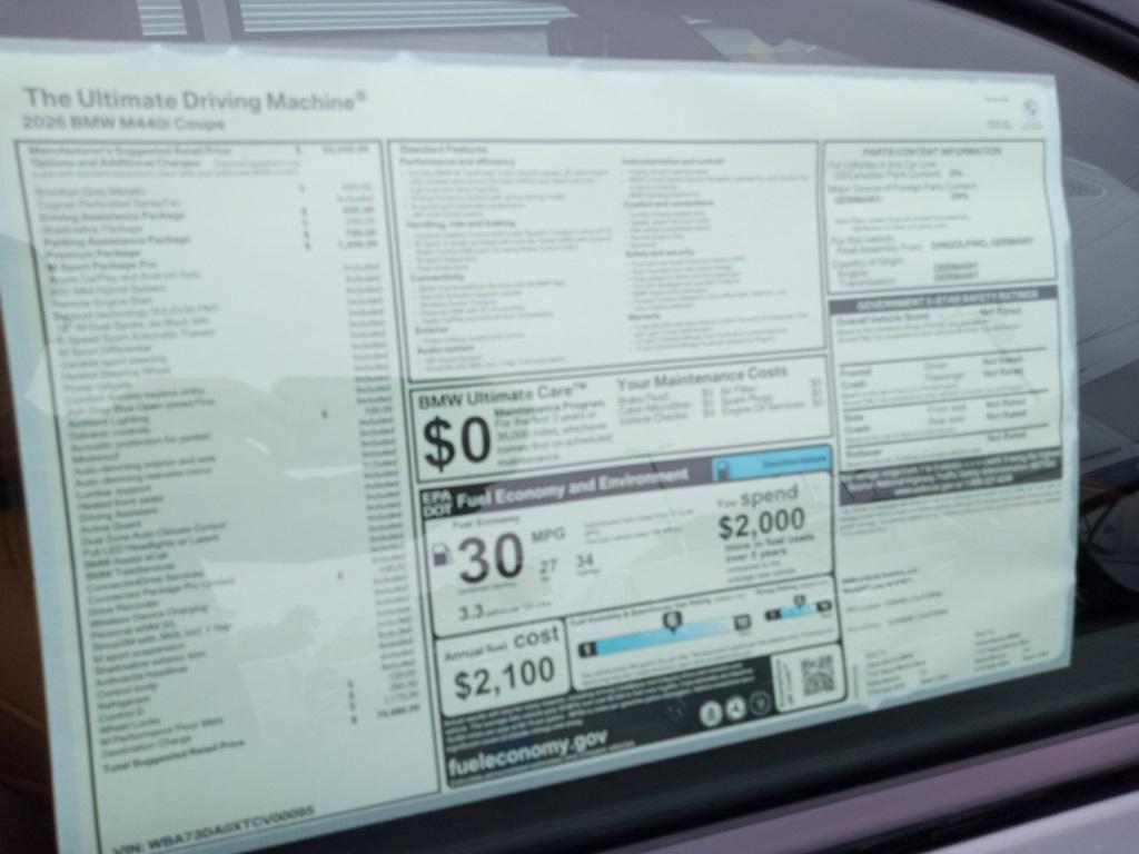 new 2026 BMW M440 car, priced at $70,580
