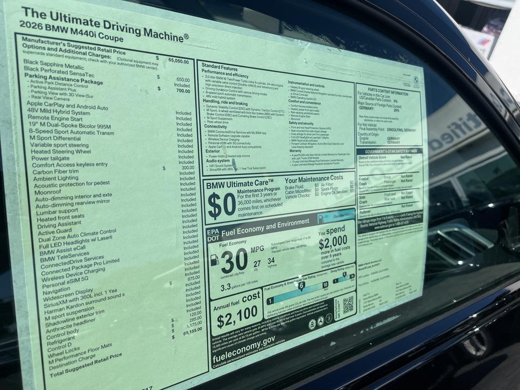 new 2026 BMW M440 car, priced at $69,155