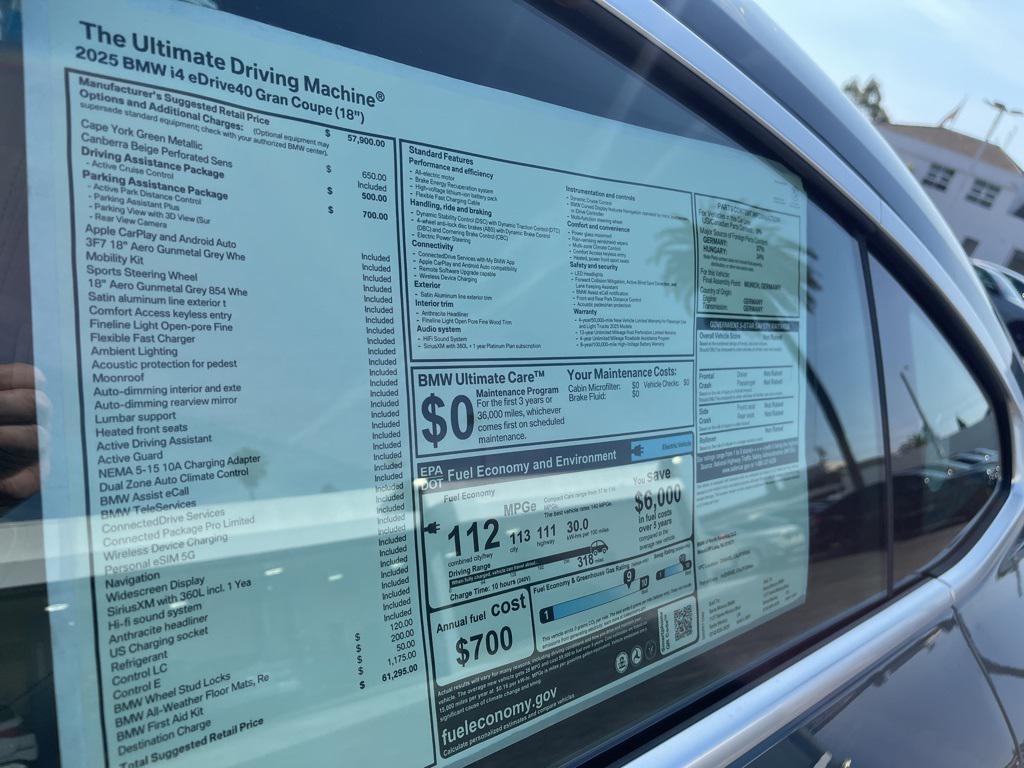 new 2025 BMW i4 Gran Coupe car, priced at $61,295