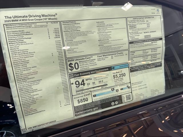 new 2025 BMW i4 Gran Coupe car, priced at $79,570