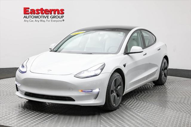 used 2022 Tesla Model 3 car, priced at $27,750