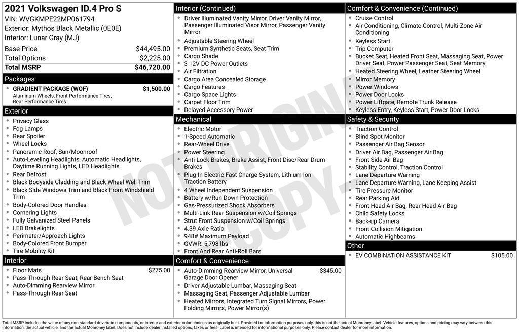 used 2021 Volkswagen ID.4 car, priced at $23,950