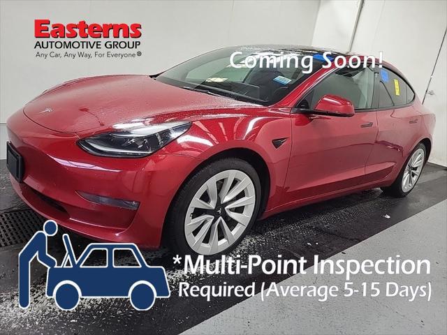 used 2022 Tesla Model 3 car, priced at $25,490