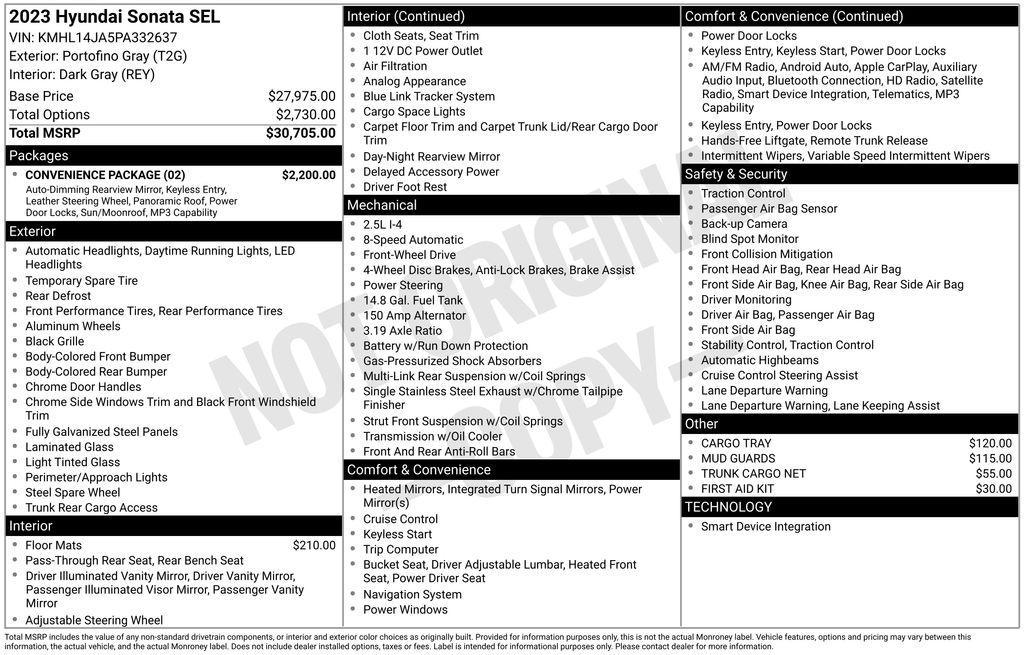 used 2023 Hyundai Sonata car, priced at $19,950