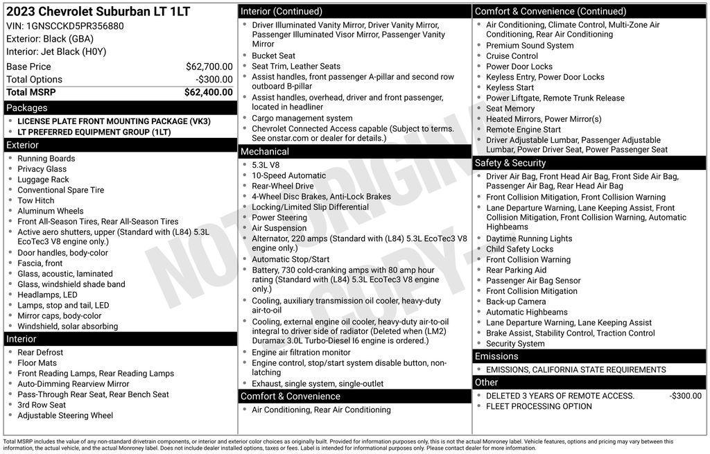 used 2023 Chevrolet Suburban car, priced at $43,490