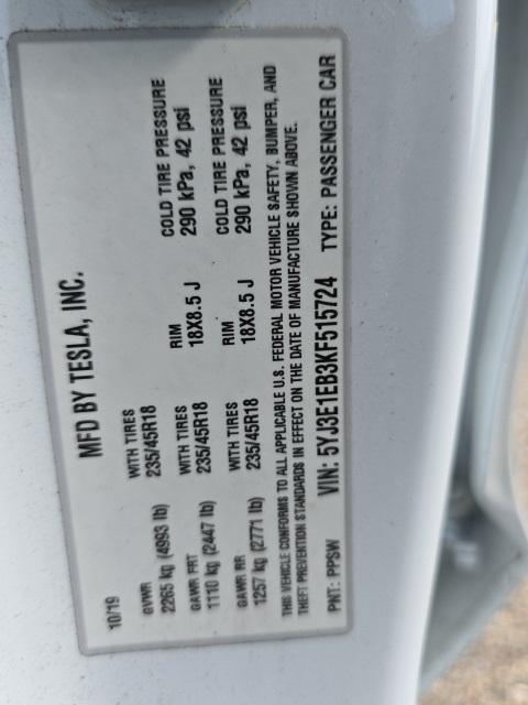 used 2019 Tesla Model 3 car, priced at $24,988