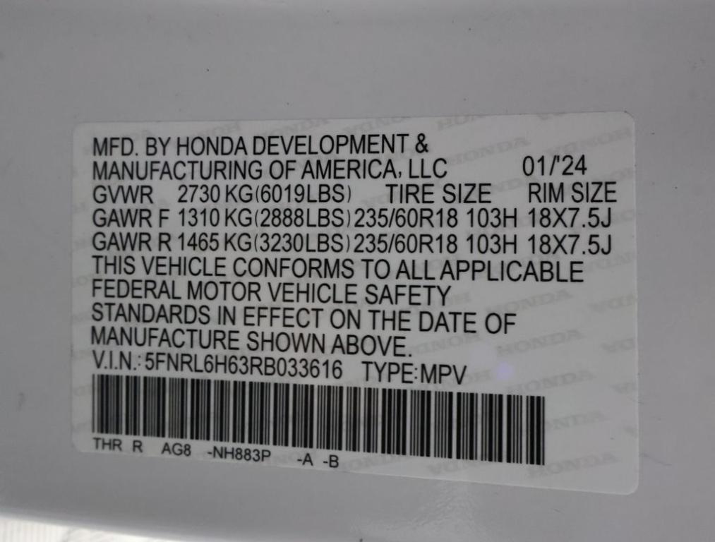 used 2024 Honda Odyssey car, priced at $38,998