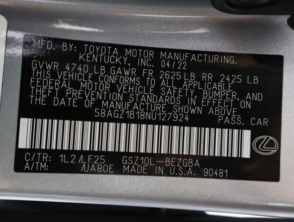 used 2022 Lexus ES 350 car, priced at $44,994