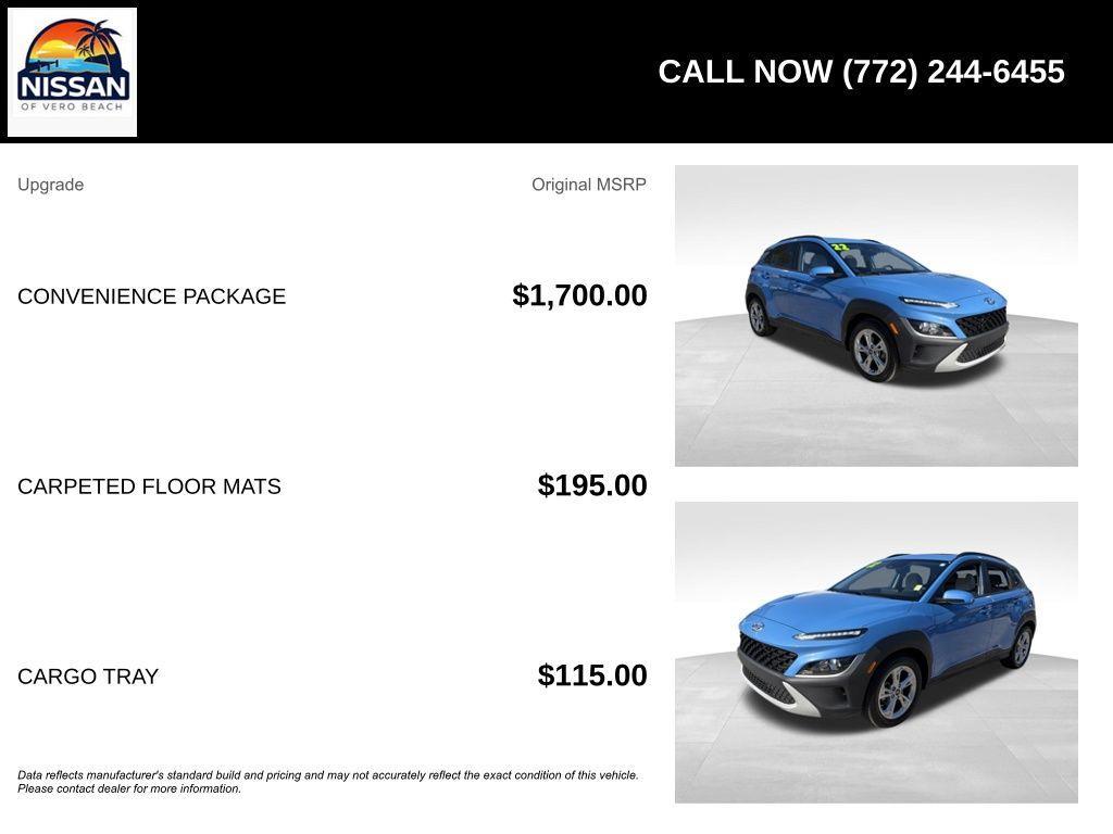 used 2022 Hyundai Kona car, priced at $16,999