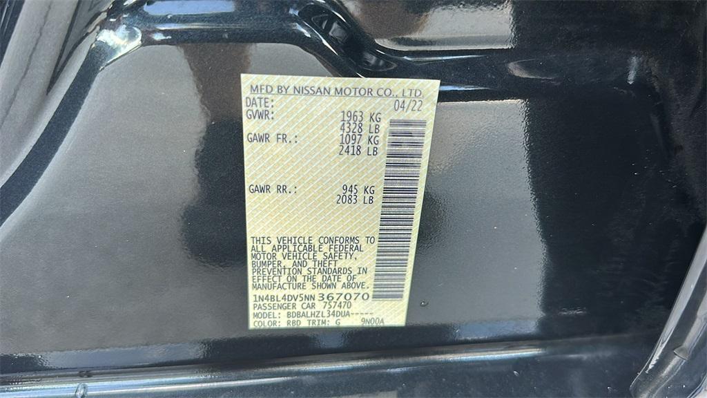 used 2022 Nissan Altima car, priced at $20,488