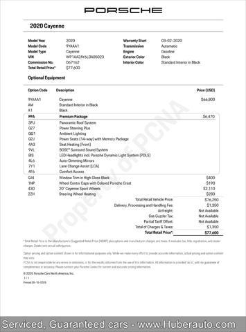 used 2020 Porsche Cayenne car, priced at $40,990