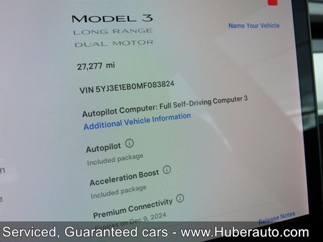 used 2021 Tesla Model 3 car, priced at $28,790