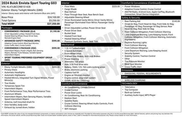 used 2024 Buick Envista car, priced at $22,995