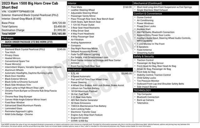 used 2023 Ram 1500 car, priced at $34,989