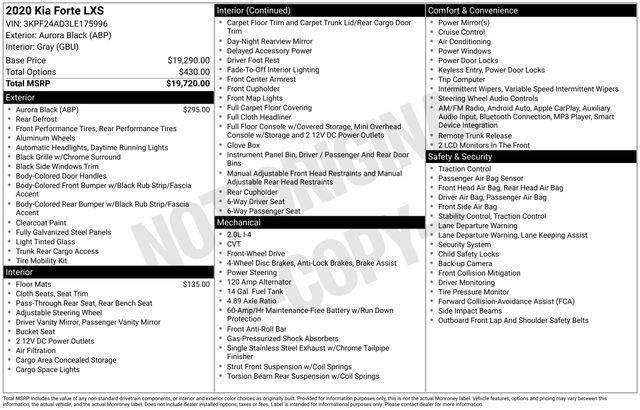 used 2020 Kia Forte car, priced at $13,989