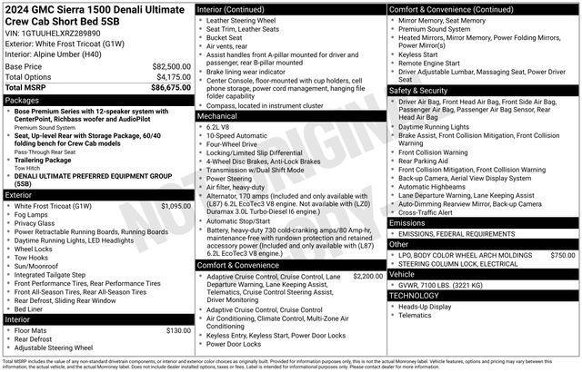 used 2024 GMC Sierra 1500 car, priced at $67,495