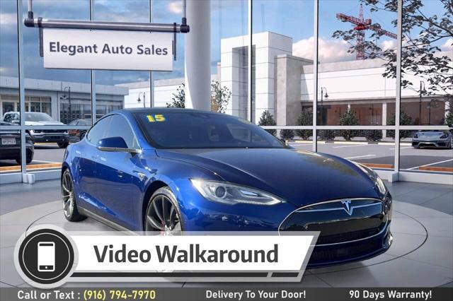 used 2015 Tesla Model S car, priced at $27,999