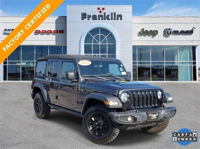 used 2021 Jeep Wrangler Unlimited car, priced at $33,906