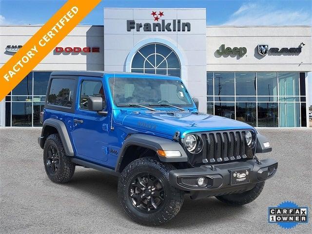 used 2021 Jeep Wrangler car, priced at $33,893