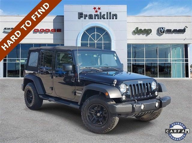 used 2016 Jeep Wrangler Unlimited car, priced at $23,412