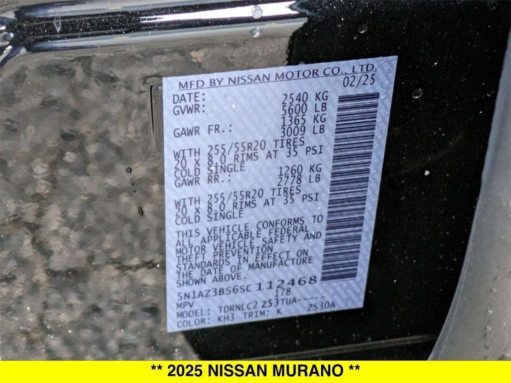 new 2025 Nissan Murano car, priced at $40,475